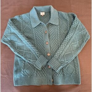 Peacock Cardigan CAbi 4657 Vibrant Dark Teal Timeless Classic Luxe Size Small